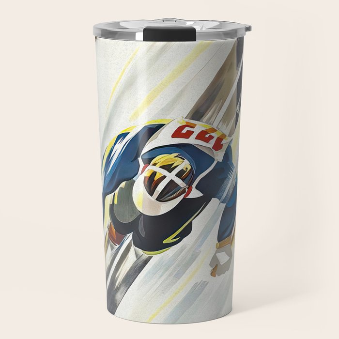 Switzerland Vintage Ski Poster. Travel Mug Gallery Image 1