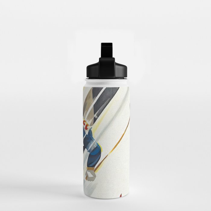 Switzerland Vintage Ski Poster. Water Bottle Gallery Image 2