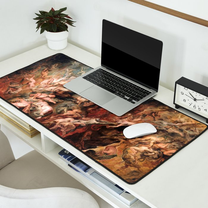 The Fall of the Damned - Peter Paul Rubens 1620 Desk Mat Gallery Image 2