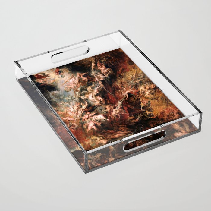 The Fall of the Damned - Peter Paul Rubens 1620 Acrylic Tray Gallery Image 1