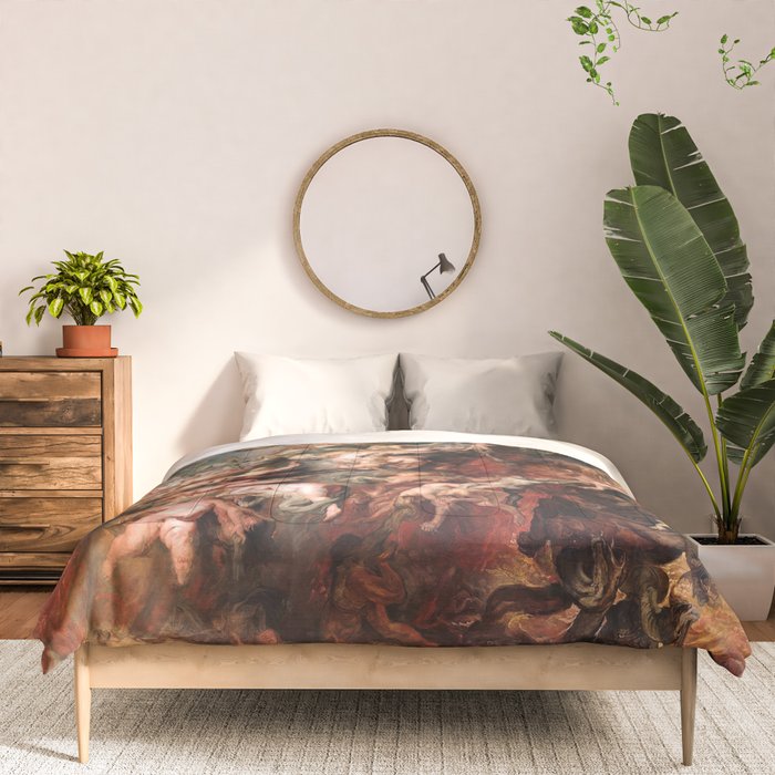 The Fall of the Damned - Peter Paul Rubens 1620 Comforter Gallery Image 3