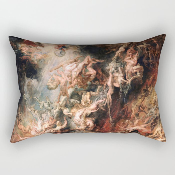 The Fall of the Damned - Peter Paul Rubens 1620 Rectangular Pillow Gallery Image 1