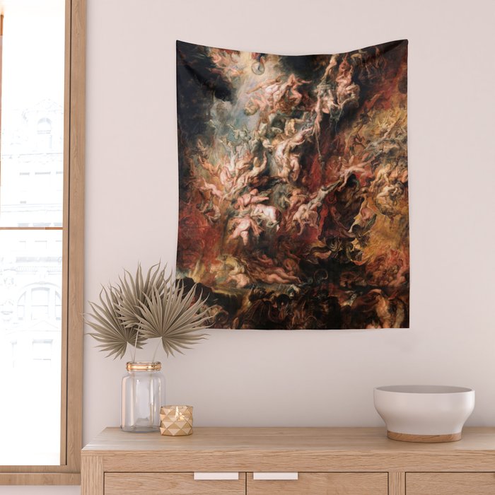 The Fall of the Damned - Peter Paul Rubens 1620 Wall Tapestry Gallery Image 2