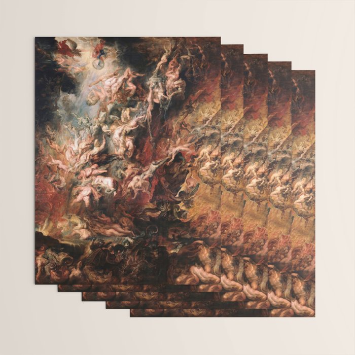 The Fall of the Damned - Peter Paul Rubens 1620 Wrapping Paper Gallery Image 3