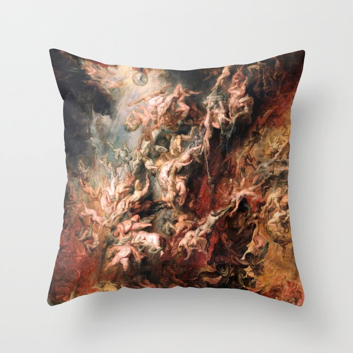 The Fall of the Damned - Peter Paul Rubens 1620 Throw Pillow Gallery Image 6