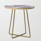 Abstract, Floral Prints, Navy Blue, Grey and Pink Side Table Gallery Image 1