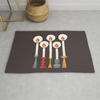 Festive Retro Candles Rug Gallery Image 1