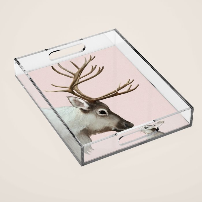 Reindeer and rabbit Acrylic Tray Gallery Image 1