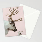 Reindeer and rabbit Stationery Card Gallery Image 2