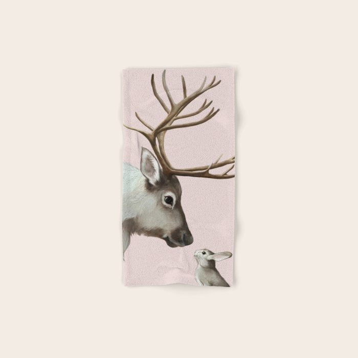 Reindeer and rabbit Towels Gallery Image 1