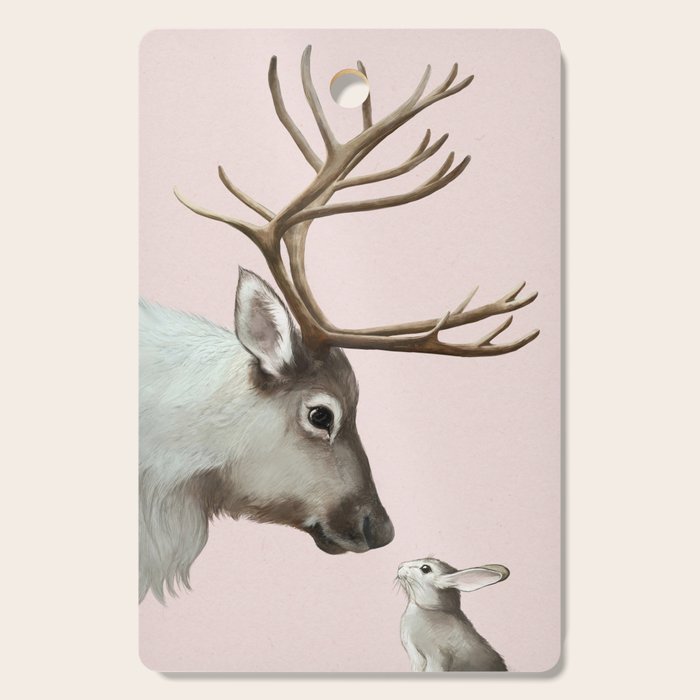 Reindeer and rabbit Cutting Board Gallery Image 1