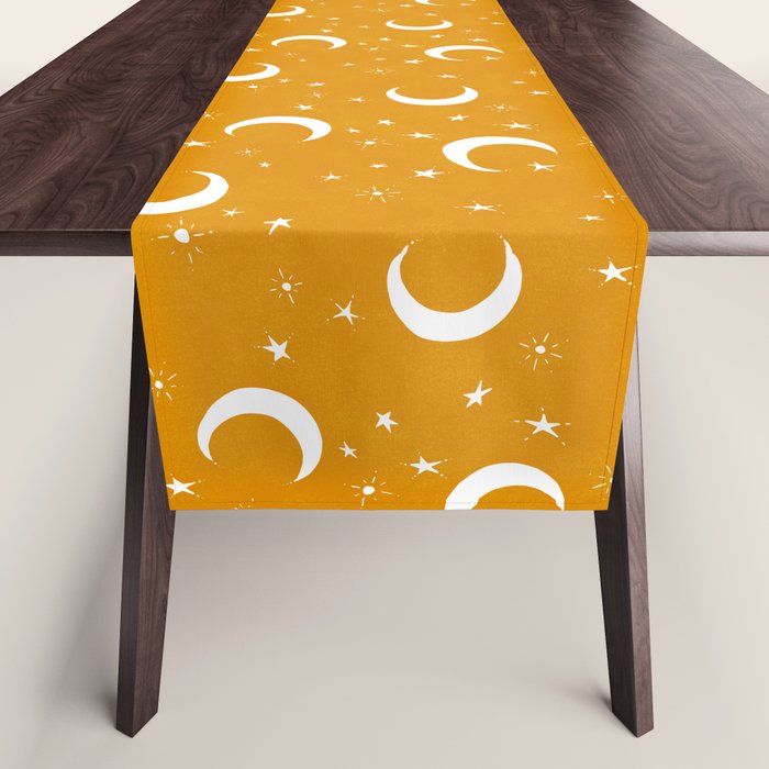 Goodnight Sky - Golden Ochre Table Runner Gallery Image 1
