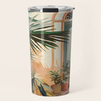 Villa Courtyard Mediterranean Art Travel Mug Gallery Image 1