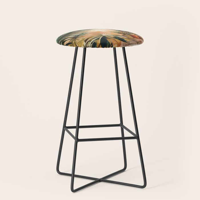Villa Courtyard Mediterranean Art Stool Gallery Image 1
