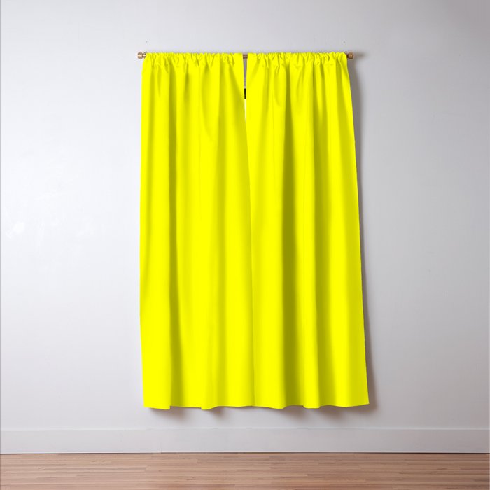 Bright Fluorescent Yellow Neon Window Curtain Gallery Image 3