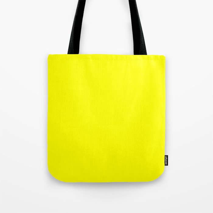 Bright Fluorescent Yellow Neon Tote Bag Gallery Image 1