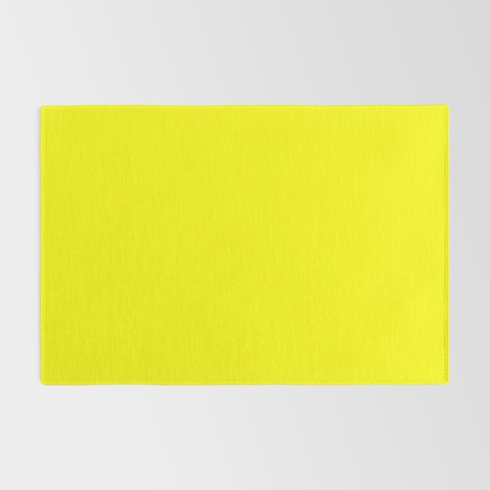 Bright Fluorescent Yellow Neon Rug Gallery Image 2