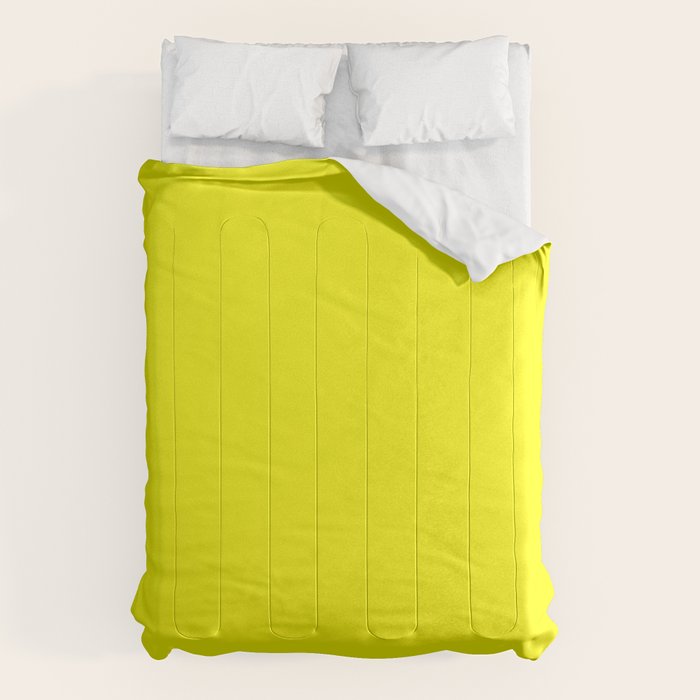 Bright Fluorescent Yellow Neon Comforter Gallery Image 6