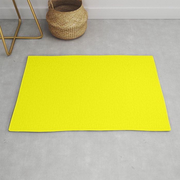 Bright Fluorescent Yellow Neon Rug Gallery Image 1