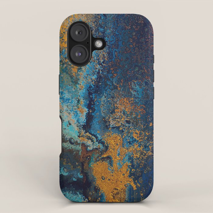 Blue Metallic Abstract iPhone Case Gallery Image 1