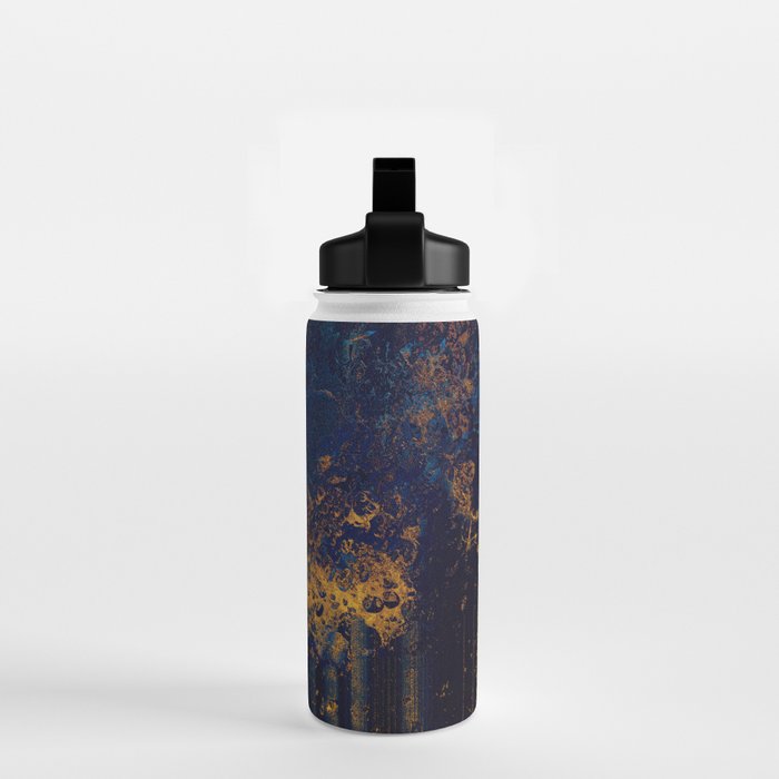 Blue Metallic Abstract Water Bottle Gallery Image 2