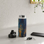 Blue Metallic Abstract Water Bottle Gallery Image 4