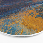 Blue Metallic Abstract Bath Mat Gallery Image 3