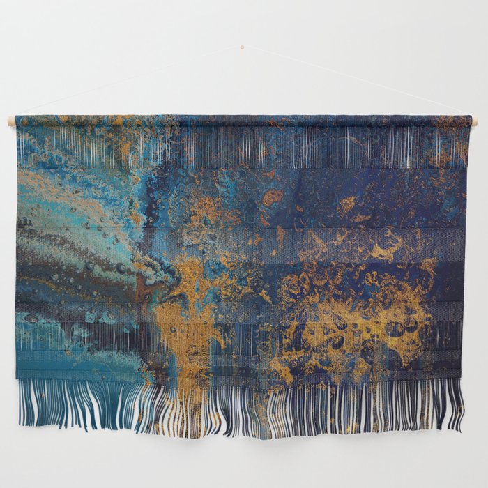 Blue Metallic Abstract Wall Hanging Gallery Image 1