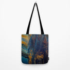 Blue Metallic Abstract Tote Bag Gallery Image 2