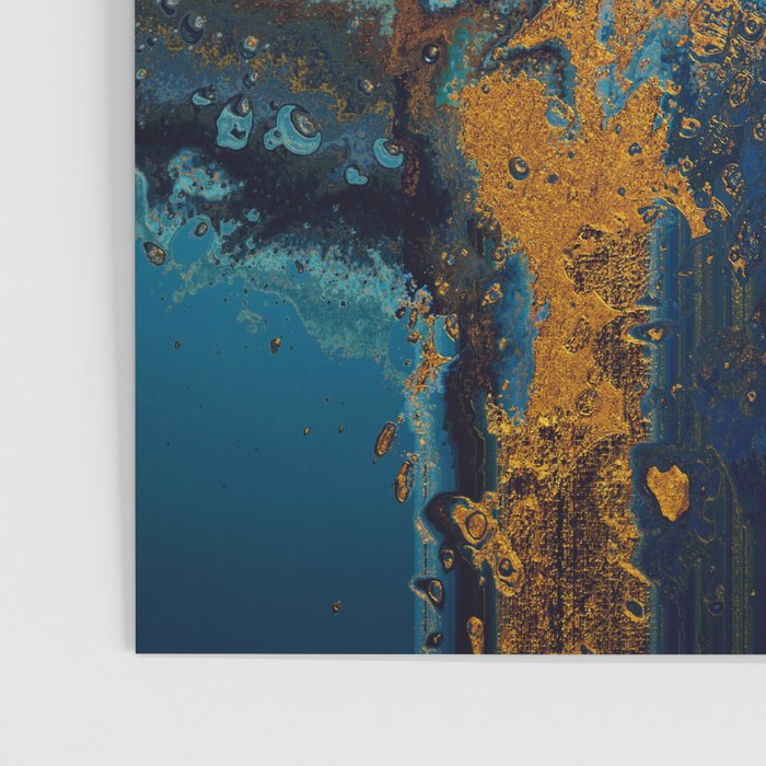 Blue Metallic Abstract Poster Gallery Image 3