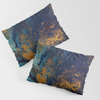 Blue Metallic Abstract Pillow Sham Gallery Image 3