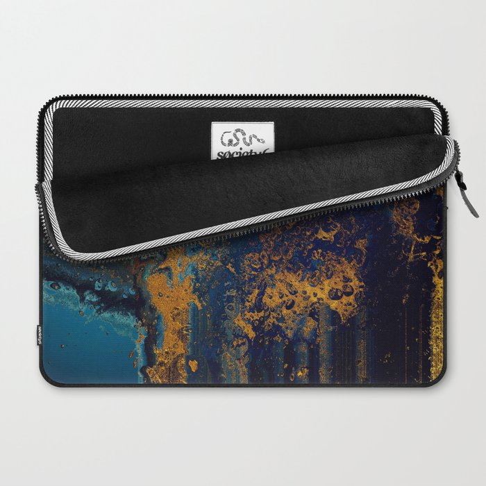 Blue Metallic Abstract Laptop Sleeve Gallery Image 2