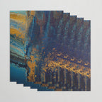 Blue Metallic Abstract Wrapping Paper Gallery Image 3