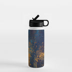 Blue Metallic Abstract Water Bottle Gallery Image 1