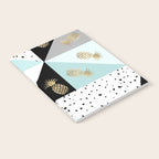 Pastel color block watercolor dots faux gold pineapple Notebook Gallery Image 2