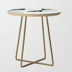 Pastel color block watercolor dots faux gold pineapple Side Table Gallery Image 1