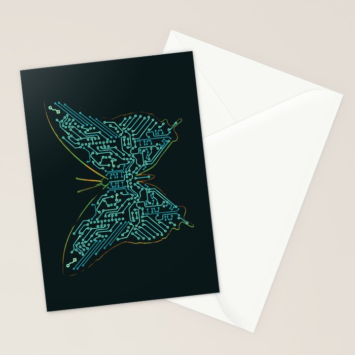 Mechanical Butterfly Stationery Card Gallery Image 2
