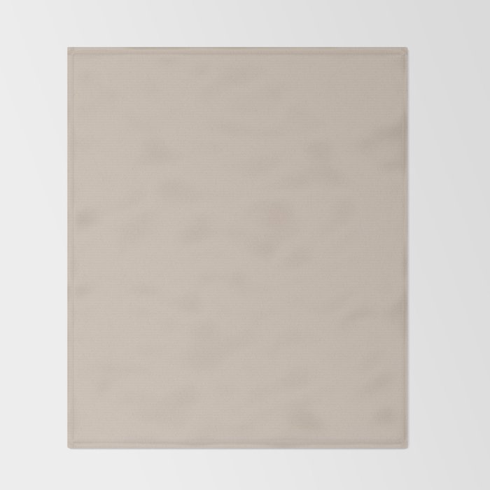 Putty Colour Solid Throw Blanket Gallery Image 2
