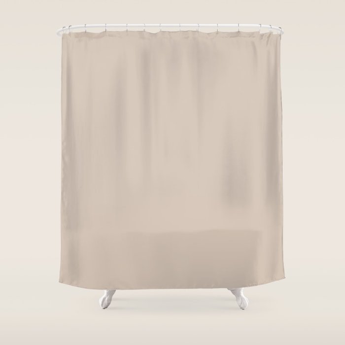 Putty Colour Solid Shower Curtain Gallery Image 1