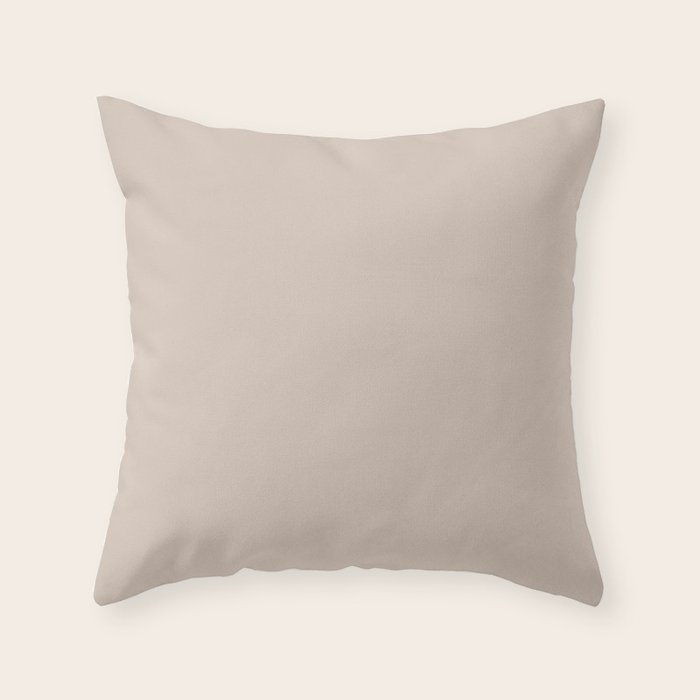 Putty Colour Solid Throw Pillow Gallery Image 6