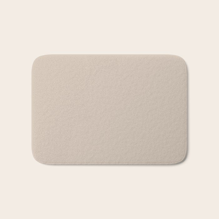 Putty Colour Solid Bath Mat Gallery Image 1