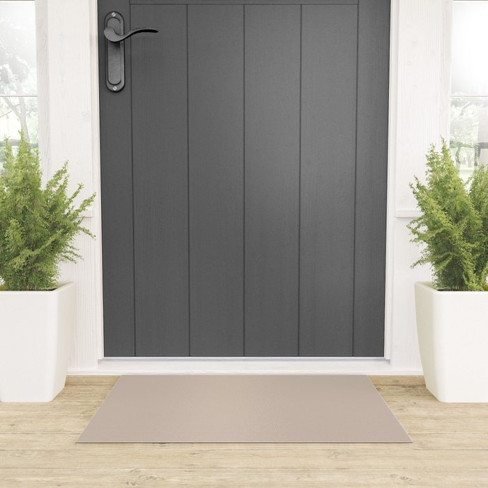 Putty Colour Solid Welcome Mat Gallery Image 3