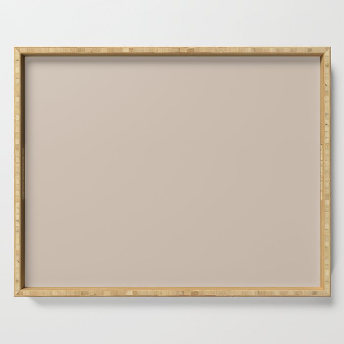 Putty Colour Solid Serving Tray Gallery Image 1