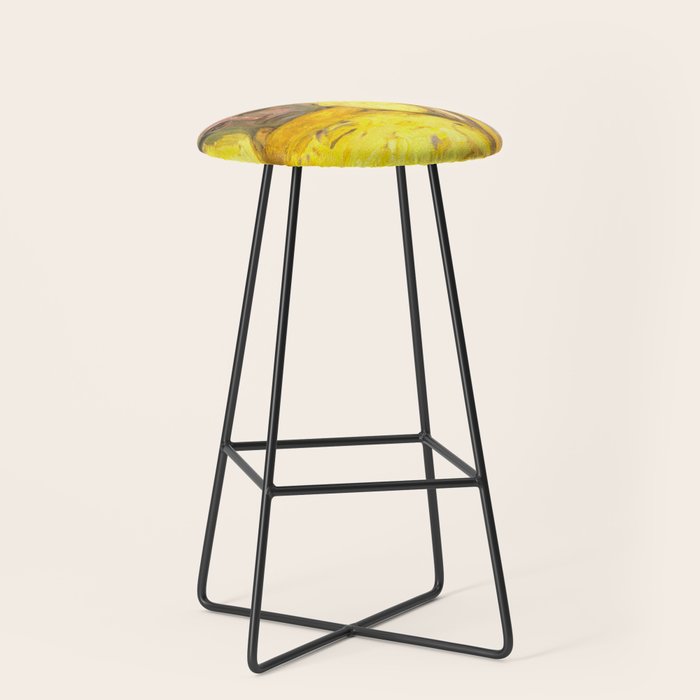 Man Portrait, Man in Yellow, Vintage Wall Art Stool Gallery Image 1