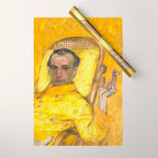 Man Portrait, Man in Yellow, Vintage Wall Art Wrapping Paper Gallery Image 1