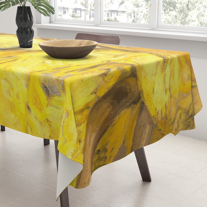 Man Portrait, Man in Yellow, Vintage Wall Art Tablecloth Gallery Image 3