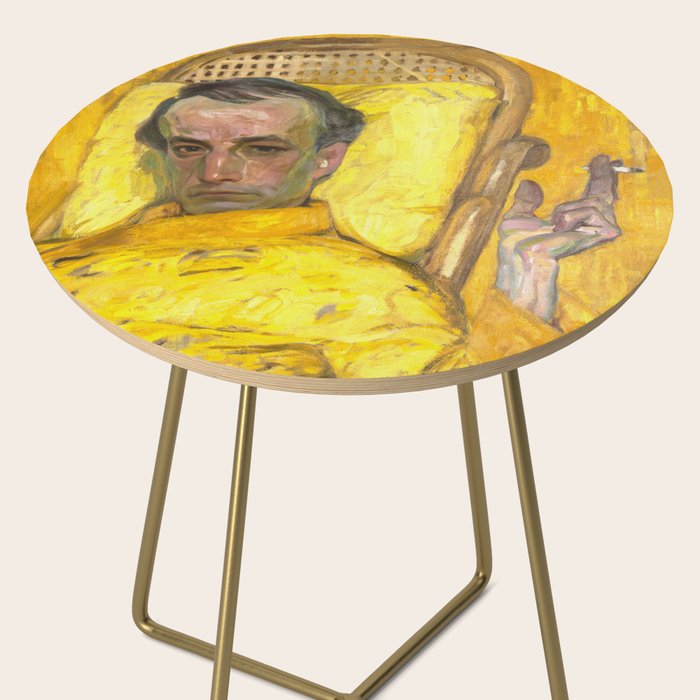 Man Portrait, Man in Yellow, Vintage Wall Art Side Table Gallery Image 2