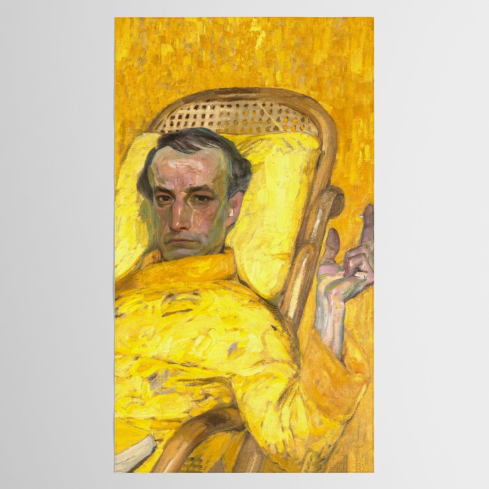 Man Portrait, Man in Yellow, Vintage Wall Art Tablecloth Gallery Image 2