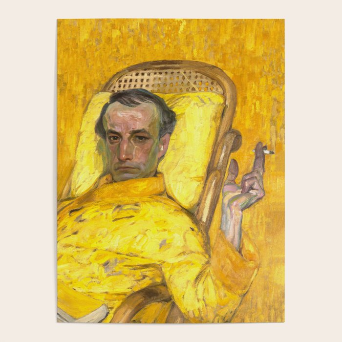 Man Portrait, Man in Yellow, Vintage Wall Art Poster Gallery Image 4