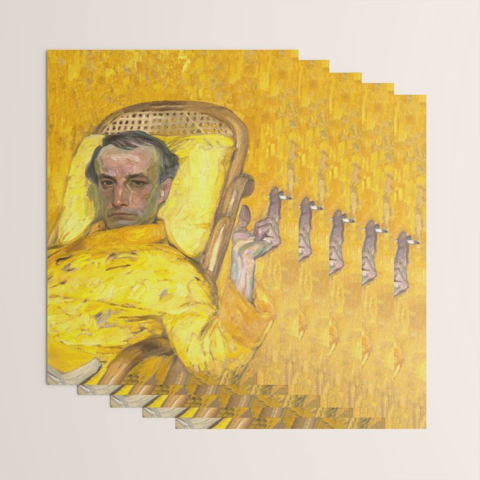 Man Portrait, Man in Yellow, Vintage Wall Art Wrapping Paper Gallery Image 3
